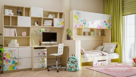 Детская комната Флёр (Белый/корпус Клен) в Дзержинске - dzerzhinsk.katalogmebeli.com | фото