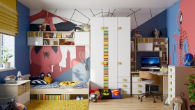 Детская комната Клаксон без машинок (Белый/корпус Клен) в Дзержинске - dzerzhinsk.katalogmebeli.com | фото
