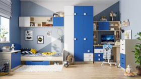 Детская комната Скай (Синий/Белый/корпус Клен) в Дзержинске - dzerzhinsk.katalogmebeli.com | фото
