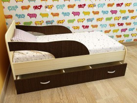 Кровать детская Максимка Млечный дуб/Венге в Дзержинске - dzerzhinsk.katalogmebeli.com | фото