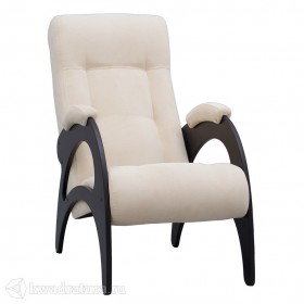 Кресло для отдыха Неаполь Модель 9 без лозы (Венге-эмаль/Ткань Ваниль Verona Vanilla) в Дзержинске - dzerzhinsk.katalogmebeli.com | фото