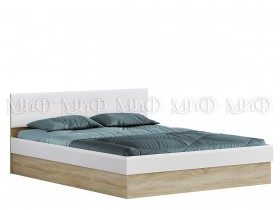 Кровать 1,6 спальня Фортуна (Дуб сонома/белый глянец) в Дзержинске - dzerzhinsk.katalogmebeli.com | фото