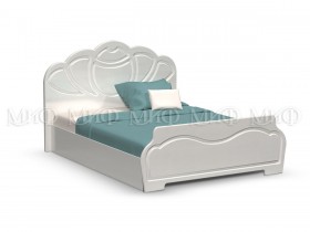 Кровать 1,6м Гармония (Белый/Белый глянец) в Дзержинске - dzerzhinsk.katalogmebeli.com | фото