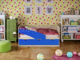 Кровать Бабочки 1,8м (Синий матовый) в Дзержинске - dzerzhinsk.katalogmebeli.com | фото