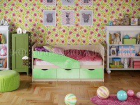 Кровать Бабочки 2,0м (Салатовый металлик) в Дзержинске - dzerzhinsk.katalogmebeli.com | фото