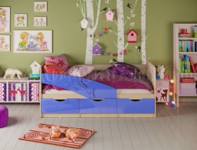 Кровать детская 1,8м Дельфин (Синий металлик) в Дзержинске - dzerzhinsk.katalogmebeli.com | фото
