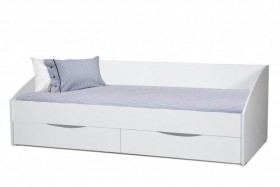 Кровать одинарная "Фея - 3" (симметричная) New/(белый / белый / ДВПО: белый) в Дзержинске - dzerzhinsk.katalogmebeli.com | фото