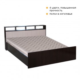Кровать ТРОЯ 1200 Венге-Дуб бел. в Дзержинске - dzerzhinsk.katalogmebeli.com | фото