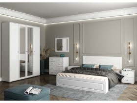Модульная спальня Барселона (Белый/Белый глянец) в Дзержинске - dzerzhinsk.katalogmebeli.com | фото