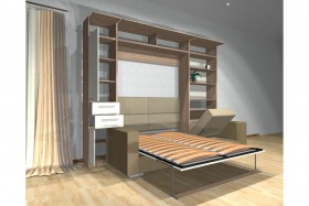 Шкаф-кровать с диваном Каролина в Дзержинске - dzerzhinsk.katalogmebeli.com | фото 3